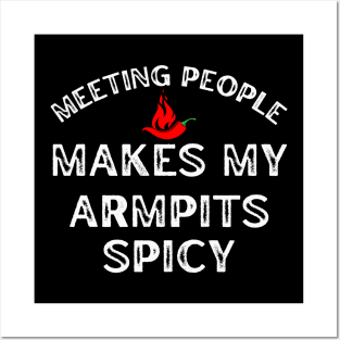 Meeting People Makes My Armpits Spicy Posters and Art